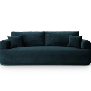 Canapea extensibila 3 locuri, Ella-120, Micadoni Home, 253x108x94 cm, catifea, petrol inchis imagine