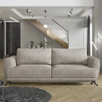 Canapea extensibila 3 locuri ELTAP, Meg01, Megis, 242x95x90 cm, lemn/poliester, bej imagine