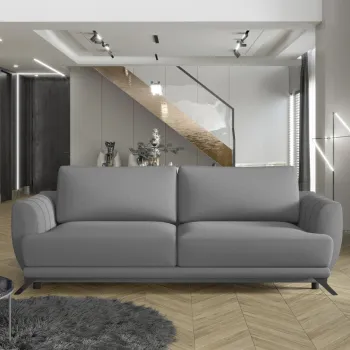 Canapea extensibila 3 locuri ELTAP, Meg25, Megis, 242x95x90 cm, lemn/poliester, gri imagine