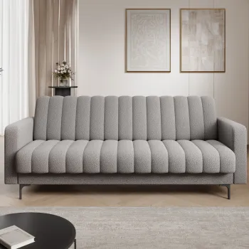 Canapea extensibila 3 locuri ELTAP, Roneyy, 212x89x86 cm, lemn/poliester, gri imagine