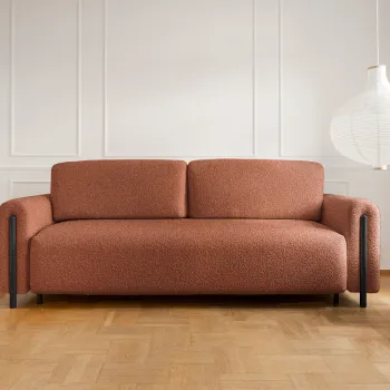 Canapea extensibila 3 locuri, ELTAP, SO-ARC-BL-30JAF, Arcadova, 244x97x97 cm, lemn/poliester, maro/negru imagine