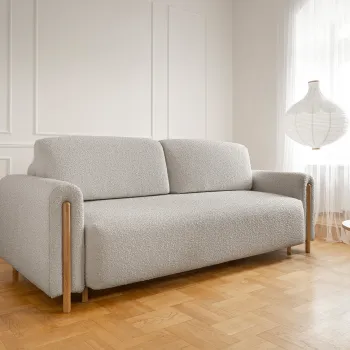 Canapea extensibila 3 locuri, ELTAP, SO-ARC-OA-03JAF, Arcadova, 244x97x97 cm, lemn/poliester, gri/stejar imagine