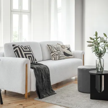 Canapea extensibila 3 locuri, ELTAP, SO-ARC-OA-03ROY, Arcadova, 244x97x97 cm, lemn/poliester, gri deschis/stejar imagine