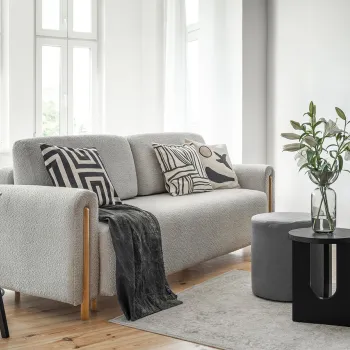 Canapea extensibila 3 locuri, ELTAP, SO-ARC-OA-04ROY, Arcadova, 244x97x97 cm, lemn/poliester, gri inchis/stejar imagine