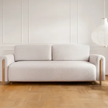 Canapea extensibila 3 locuri, ELTAP, SO-ARC-OA-18JAF, Arcadova, 244x97x97 cm, lemn/poliester, bej/stejar imagine