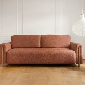 Canapea extensibila 3 locuri, ELTAP, SO-ARC-OA-30JAF, Arcadova, 244x97x97 cm, lemn/poliester, maro/stejar imagine