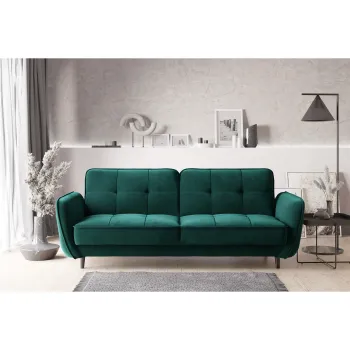 Canapea extensibila 3 locuri ELTAP, SO-BEL-38VE, Bellis, 220x90x83 cm, lemn/poliester, verde imagine