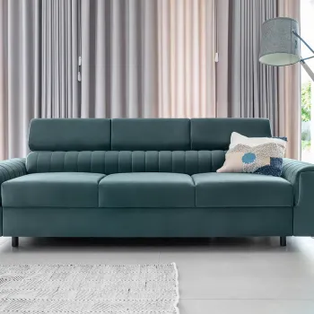 Canapea extensibila 3 locuri, ELTAP, SO-LAU-76MO, Laurence, 261x97x105 cm, lemn/poliester, albastru imagine