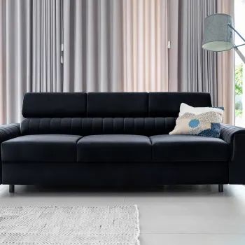 Canapea extensibila 3 locuri, ELTAP, SO-LAU-79MO, Laurence, 261x97x105 cm, lemn/poliester, graphite imagine