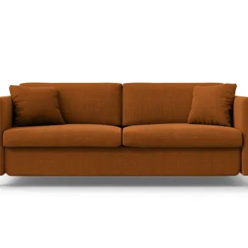 Canapea extensibila 3 locuri, Gloria, Micadoni Home, 206x102x88 cm, tesatura structurata, caramiziu imagine