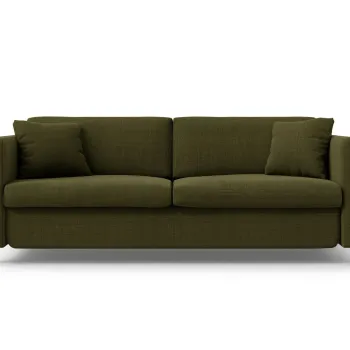 Canapea extensibila 3 locuri, Gloria, Micadoni Home, 206x102x88 cm, tesatura structurata, verde imagine