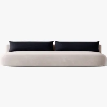 Canapea extensibila 3 locuri, Hena, Micadoni Home, 205x112x85 cm, catifea, gri deschis imagine