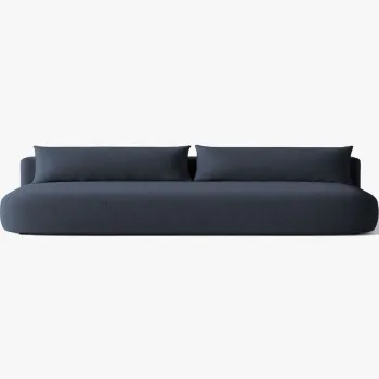 Canapea extensibila 3 locuri, Hena, Micadoni Home, 205x112x85 cm, tesatura structurata, albastru regal imagine