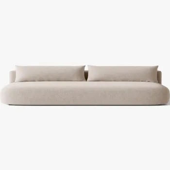 Canapea extensibila 3 locuri, Hena, Micadoni Home, 205x112x85 cm, tesatura structurata, cappuccino imagine