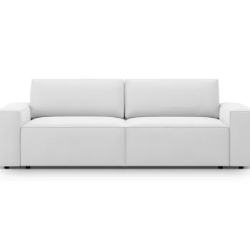 Canapea extensibila 3 locuri, Jodie-78, Micadoni Home, 247x107x86 cm, tesatura structurata, bej deschis imagine