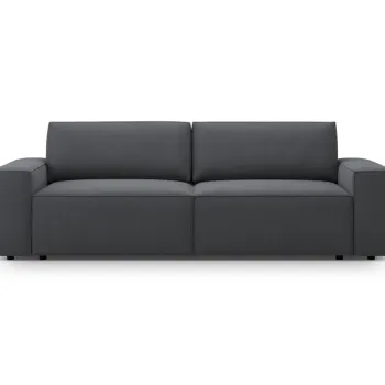 Canapea extensibila 3 locuri, Jodie-78, Micadoni Home, 247x107x86 cm, tesatura structurata, gri inchis imagine