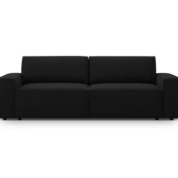 Canapea extensibila 3 locuri, Jodie-78, Micadoni Home, 247x107x86 cm, tesatura structurata, negru imagine