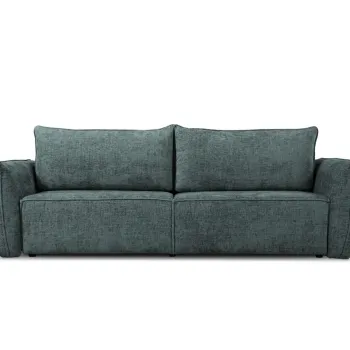 Canapea extensibila 3 locuri, Kaelle, Micadoni Home, BL, 244x97x91 cm, poliester chenille, albastru petrol imagine
