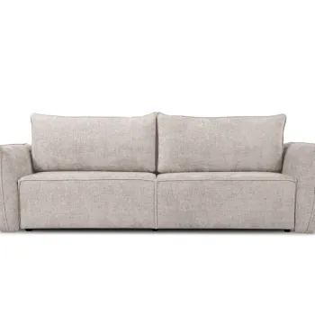Canapea extensibila 3 locuri, Kaelle, Micadoni Home, BL, 244x97x91 cm, poliester chenille, bej imagine