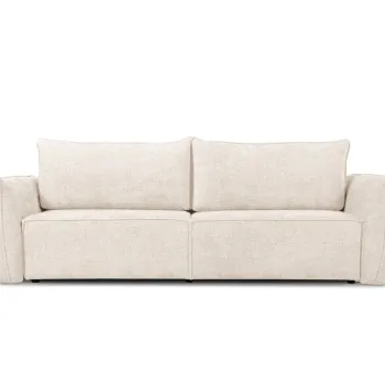 Canapea extensibila 3 locuri, Kaelle, Micadoni Home, BL, 244x97x91 cm, poliester chenille, bej deschis imagine