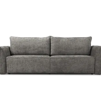 Canapea extensibila 3 locuri, Kaelle, Micadoni Home, BL, 244x97x91 cm, poliester chenille, gri imagine