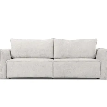 Canapea extensibila 3 locuri, Kaelle, Micadoni Home, BL, 244x97x91 cm, poliester chenille, gri deschis imagine