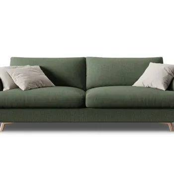 Canapea extensibila 3 locuri, Naomi, Micadoni Home, 233x110x95 cm, tesatura structurata, verde muschi imagine