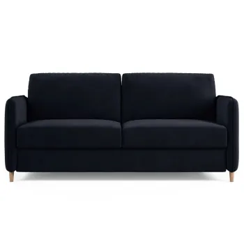 Canapea extensibila 3 locuri, Simo, Micadoni Home, 184x102x95 cm, catifea, albastru regal imagine