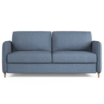 Canapea extensibila 3 locuri, Simo, Micadoni Home, 184x102x95 cm, tesatura structurata, albastru inchis imagine