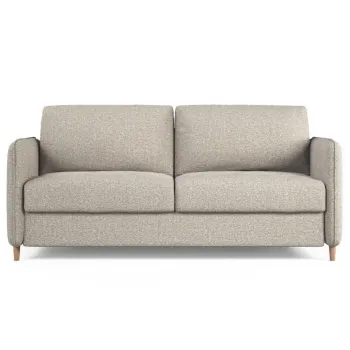 Canapea extensibila 3 locuri, Simo, Micadoni Home, 184x102x95 cm, tesatura structurata, bej sand imagine