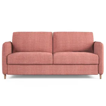 Canapea extensibila 3 locuri, Simo, Micadoni Home, 184x102x95 cm, tesatura structurata, rosu imagine