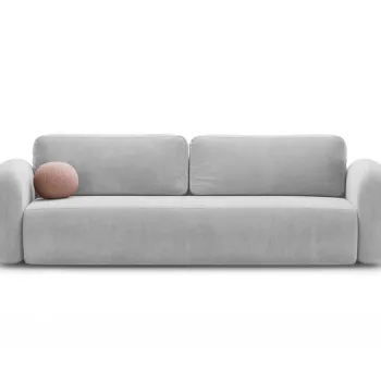 Canapea extensibila 3 locuri, Tonale, Cosmopolitan Design, 262x105x88 cm, catifea, gri imagine