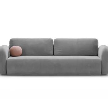 Canapea extensibila 3 locuri, Tonale, Cosmopolitan Design, 262x105x88 cm, catifea, gri inchis imagine