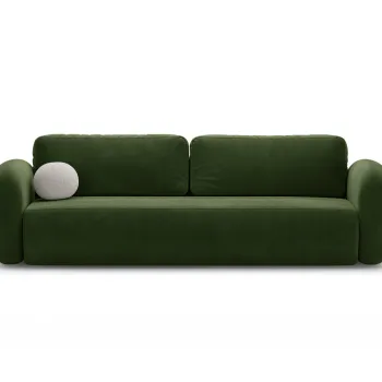 Canapea extensibila 3 locuri, Tonale, Cosmopolitan Design, 262x105x88 cm, catifea, verde army imagine