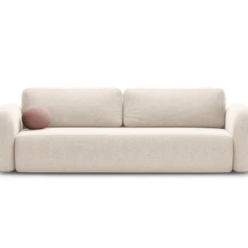 Canapea extensibila 3 locuri, Tonale, Cosmopolitan Design, 262x105x88 cm, tesatura chenille, bej deschis imagine