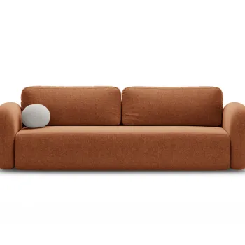 Canapea extensibila 3 locuri, Tonale, Cosmopolitan Design, 262x105x88 cm, tesatura chenille, caramiziu imagine