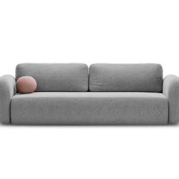 Canapea extensibila 3 locuri, Tonale, Cosmopolitan Design, 262x105x88 cm, tesatura chenille, gri deschis imagine