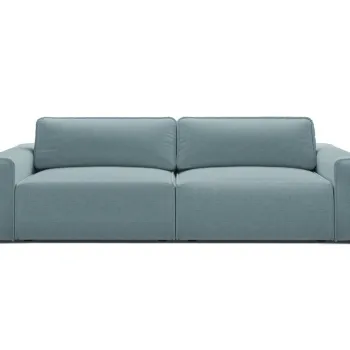 Canapea extensibila 3 locuri, Victor, Micadoni Home, 246x100x83 cm, tesatura structurata, albastru deschis imagine