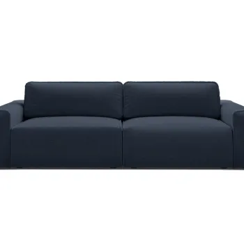 Canapea extensibila 3 locuri, Victor, Micadoni Home, 246x100x83 cm, tesatura structurata, albastru regal imagine