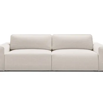 Canapea extensibila 3 locuri, Victor, Micadoni Home, 246x100x83 cm, tesatura structurata, bej deschis imagine