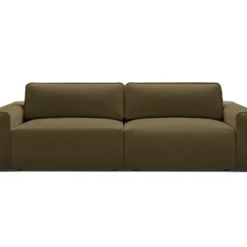 Canapea extensibila 3 locuri, Victor, Micadoni Home, 246x100x83 cm, tesatura structurata, verde imagine