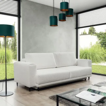 Canapea extensibila 4 locuri ELTAP, SO-DAL-01ROY, Dalia, 248x84x95 cm, lemn/poliester, alb imagine