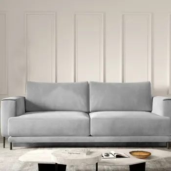 Canapea extensibila 4 locuri ELTAP, SO-DAL-04SO, Dalia, 248x84x95 cm, lemn/poliester, gri deschis imagine