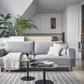 Canapea extensibila 4 locuri ELTAP, SO-DAL-04VE, Dalia, 248x84x95 cm, lemn/poliester, gri deschis imagine