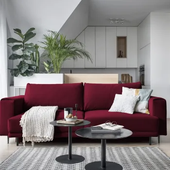 Canapea extensibila 4 locuri ELTAP, SO-DAL-30VE, Dalia, 248x84x95 cm, lemn/poliester, rosu imagine