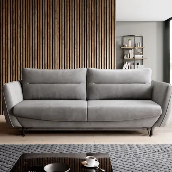 Canapea extensibila 4 locuri ELTAP, SO-SIL-03NU, Silva, 236x95x90 cm, lemn/poliester, gri deschis imagine