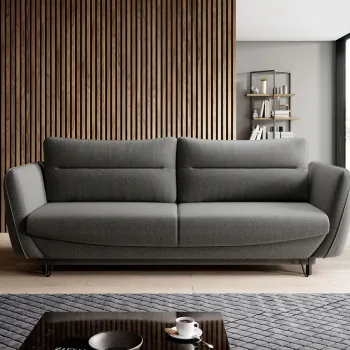 Canapea extensibila 4 locuri ELTAP, SO-SIL-04FL, Silva, 236x95x90 cm, lemn/poliester, gri imagine