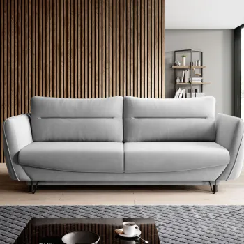 Canapea extensibila 4 locuri ELTAP, SO-SIL-04SO, Silva, 236x95x90 cm, lemn/poliester, gri deschis imagine