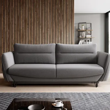 Canapea extensibila 4 locuri ELTAP, SO-SIL-05GO, Silva, 236x95x90 cm, lemn/poliester, gri inchis imagine