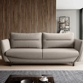 Canapea extensibila 4 locuri ELTAP, SO-SIL-07PO, Silva, 236x95x90 cm, lemn/poliester, bej imagine